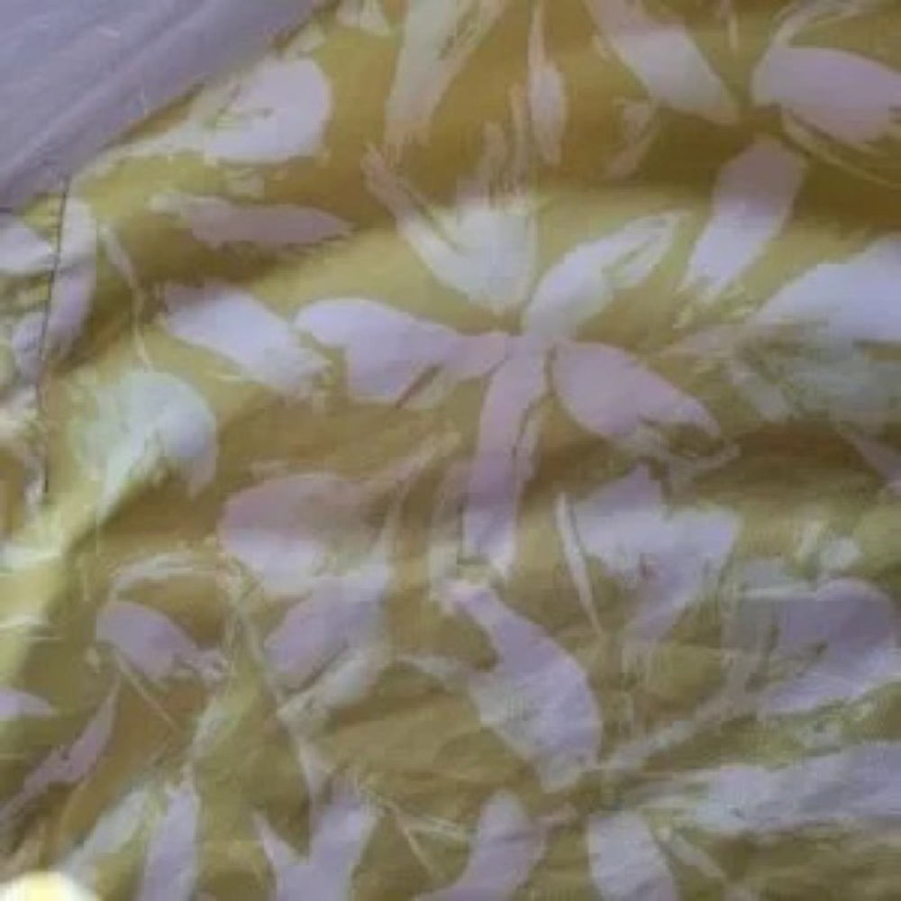 Green Leaf Print V-Neck Drop Waist Dress - Picture 3 of 6